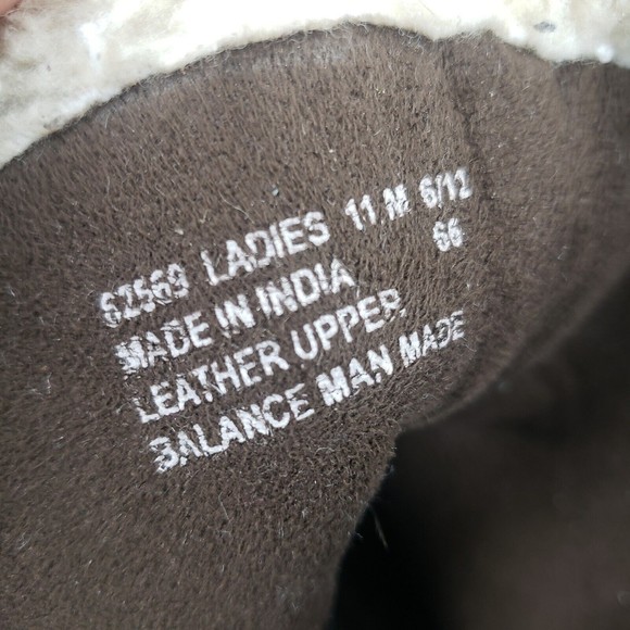 Clarks Bendables Women's Boots Beige Suede Faux Fur Ankle Booties Size 11 M - Picture 16 of 16